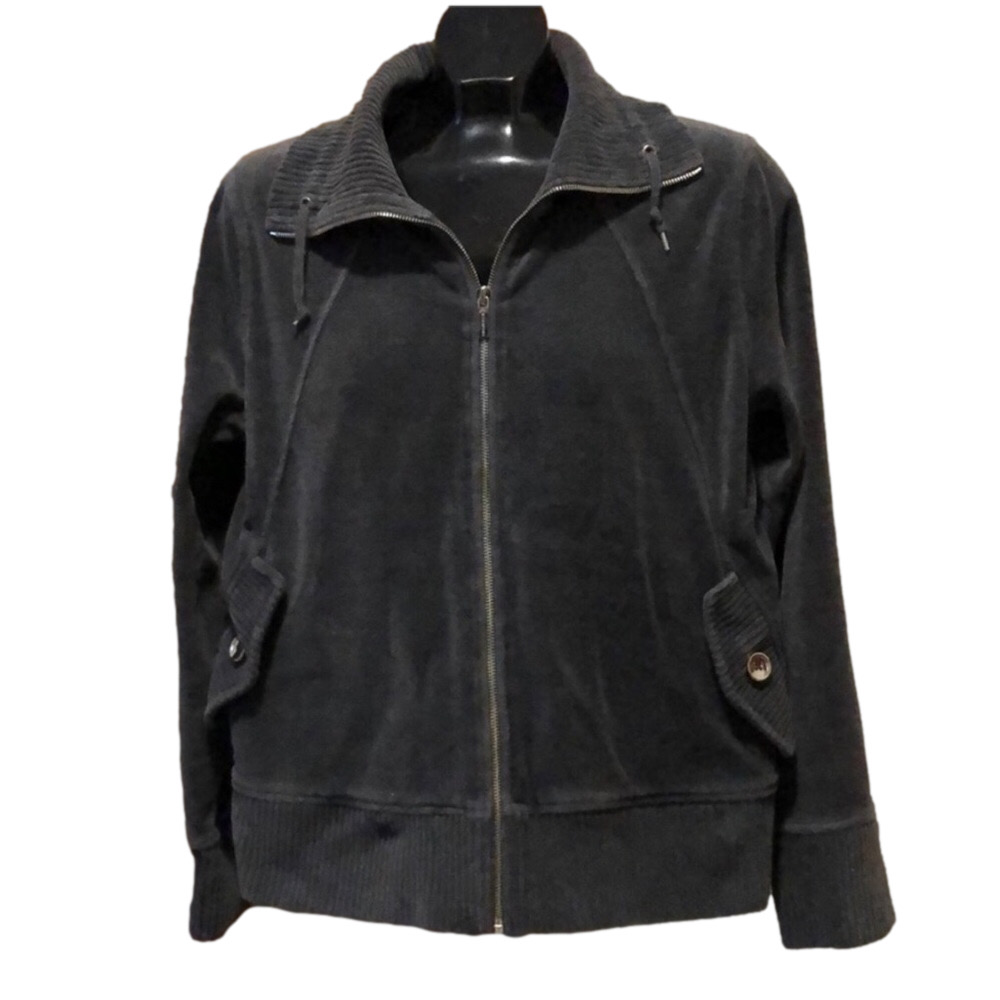 Dark Grey Jones New York Signature Sweater/Jacket, Size L